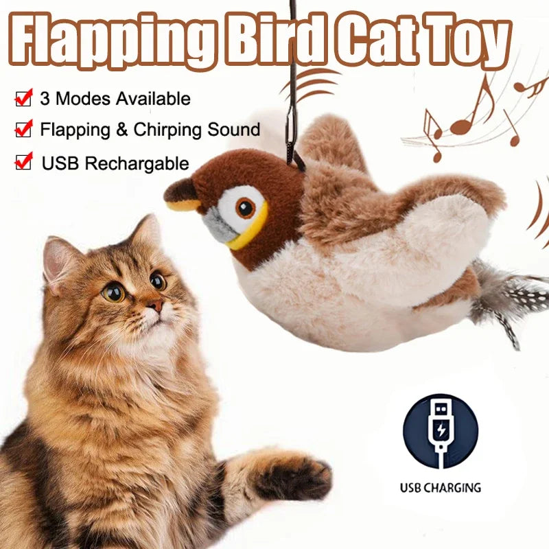 Jouet oiseau chat catnip modes sons