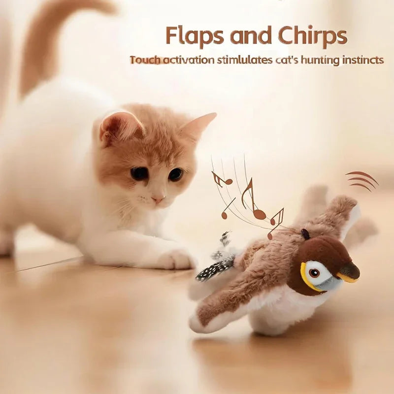 Oiseau interactif catnip jouet chat USB